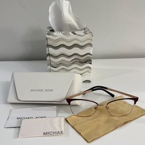 MICHAEL KORS Rose Gold Eyeglass Frame and Case